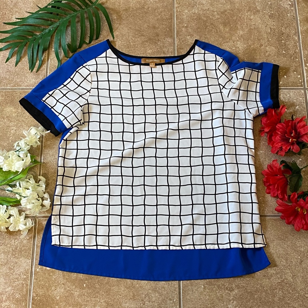🥂 Color Block Abstract blouse - Picture 2 of 6